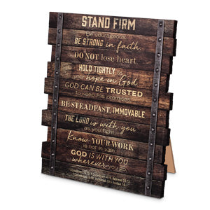 Wood Planks Farmhouse Industrial Plaque - His Promises