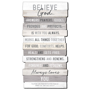 Large Stacked Wood Wall Plaque - Our Family