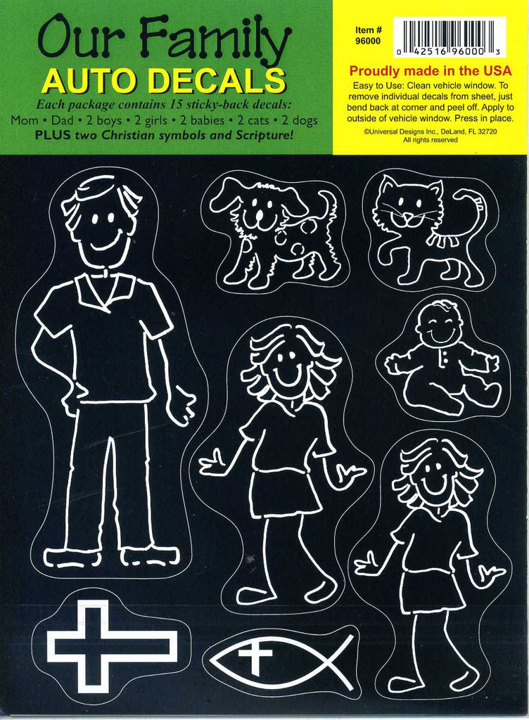 Our Family Auto Decals Set