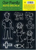 Our Family Auto Decals Set - KI Gifts Christian Supplies