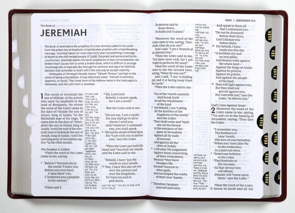 NKJV Reference Bible Giant Print Burgundy Indexed (Red Letter Edition)