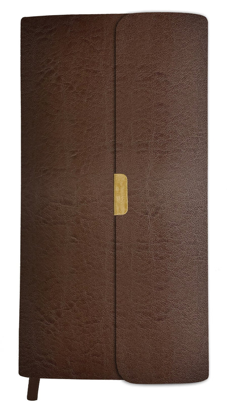 KJV Medium Brown Faux Leather Compact Bible