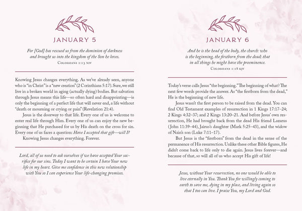 Jesus Each Day for Women : 365 Devotions and Prayers