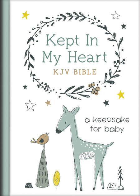 Kept in My Heart KJV Bible [Coral Woodland] : A Keepsake for Baby