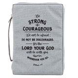 Strong and Courageous Poly-Canvas Bible Cover