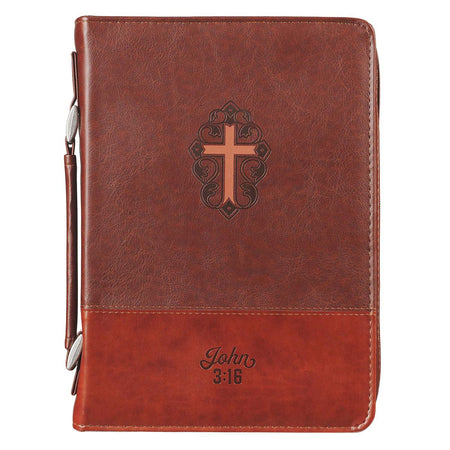 Faux Leather Classic Bible Cover - On Wings Like Eagles