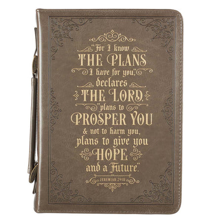 Faux Leather Classic Bible Cover - Stand Firm in the Faith