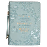 Plans to Prosper You Teal Faux Leather Fashion Bible Cover – Jeremiah 29:11
