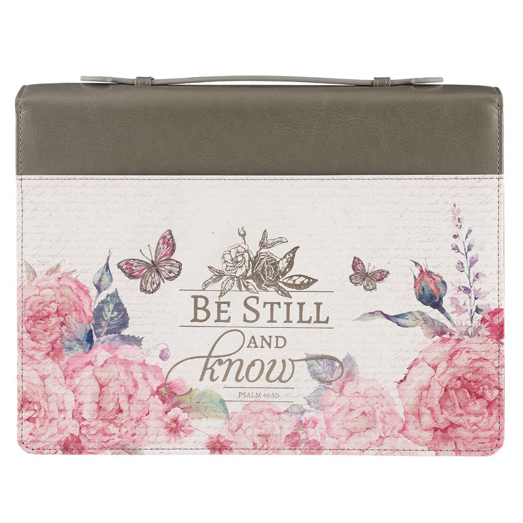 Faux Leather Bible Cover - Be Still And Know