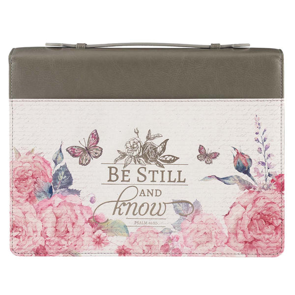 Faux Leather Bible Cover - Be Still And Know