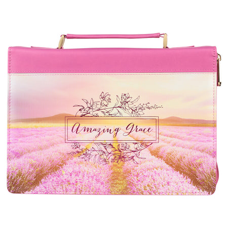 My Strength and My Song Pink Rose Faux Leather Fashion Bible Cover – Psalm 118:14