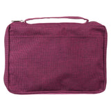 Plum Poly-Canvas Value Bible Cover with Grace Badge - John 1:16
