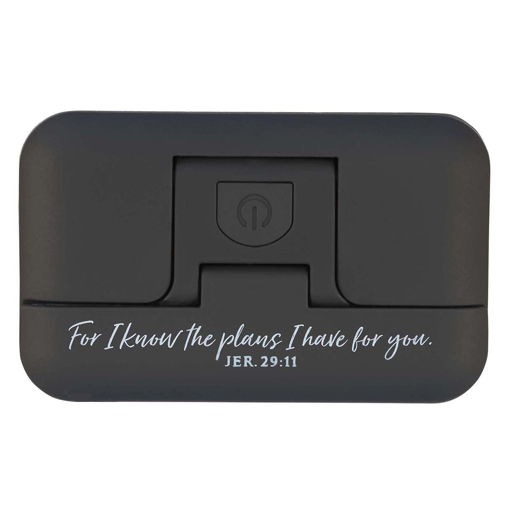 Book Light Adjustable Clip-on - I Know the Plans (Black)