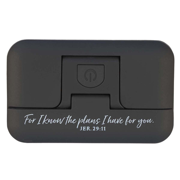 Book Light Adjustable Clip-on - I Know the Plans (Black)