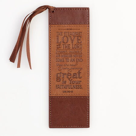 LuxLeather Pagemarker - Trust In The Lord Faux Leather BrownProverbs 3:5
