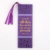 LuxLeather Pagemarker - I Can Do All This Purple Philippians 4:13