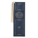 Faux Leather Bookmark - Trust In The LORD Always (Navy)
