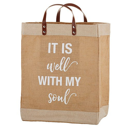 Large Canvas Tote - It is Well