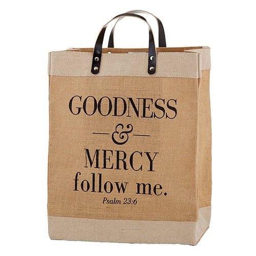 Farmer's Market Large Tote - Goodness & Mercy Follow Me