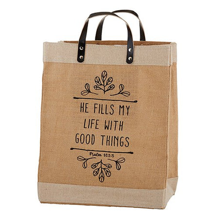 Farmer's Market Large Tote - Goodness & Mercy Follow Me