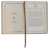 Large Print Edition Daily Devotions from the KJV Brown Faux Leather Devotional