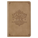 Standing Firm Tan Faux Leather Daily Devotional