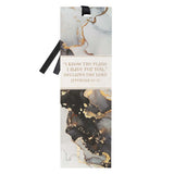 Marbled Premium Bookmark - I Know The Plans Black