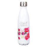 Stainless Steel Water Bottle - Be Still & Know Floral