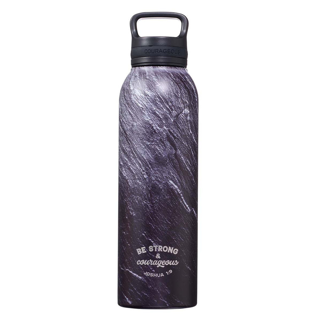Stainless Steel Water Bottle - Be Strong & Courageous