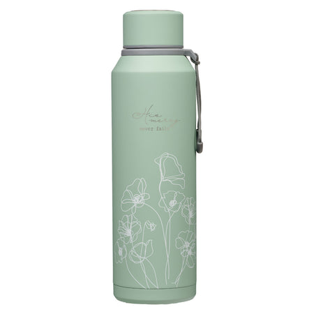 Stainless Steel Water Bottle - Be Still & Know Floral