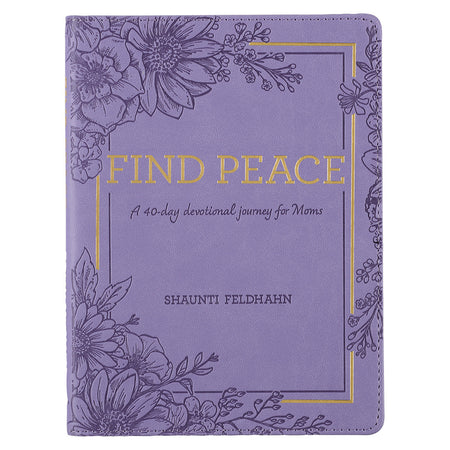 Finding Joy Purple Faux Leather Daily Devotional