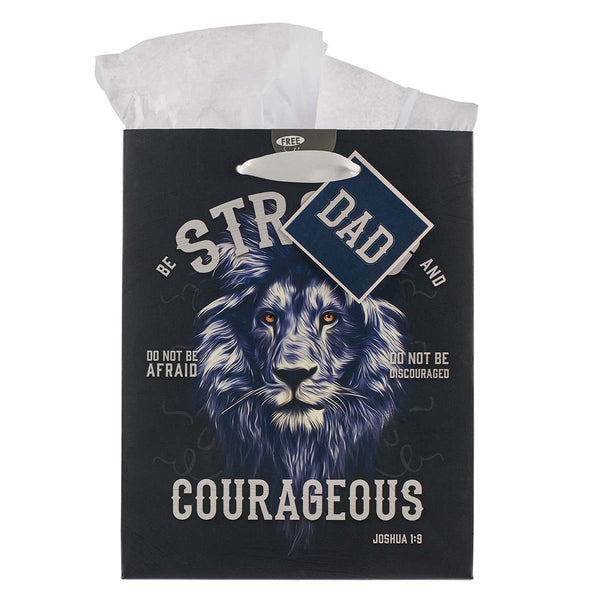 Medium Gift Bag - Strong and Courageous Dad