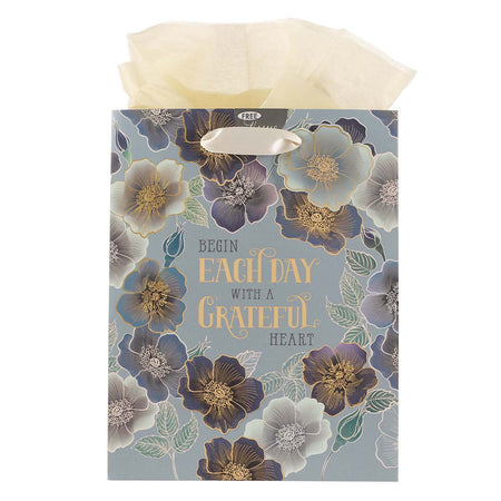 Medium Gift Bag - Blue Roses Strength and Dignity