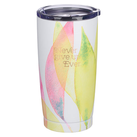 Be Still Teal Meadow 40 Oz Tumbler with Reusable Straw - Psalm 46:10