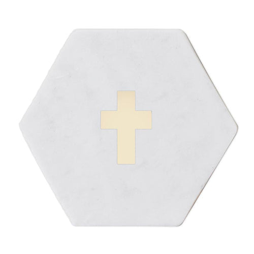 Marble Coasters Set - Cross