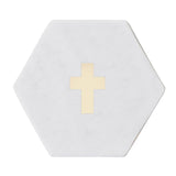Marble Coasters Set - Cross