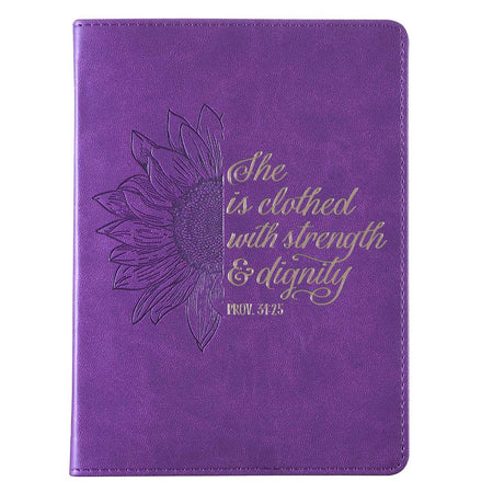 Faux Leather Bookmark - Strength & Dignity (Teal)