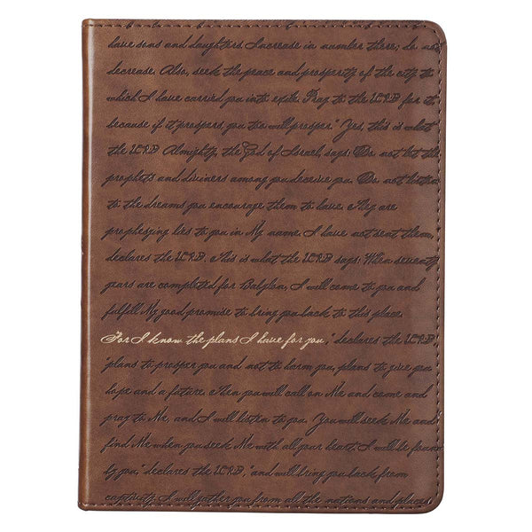 Travel Journal - Faux - Deluxe - Includes: Bible Verse, Thought of