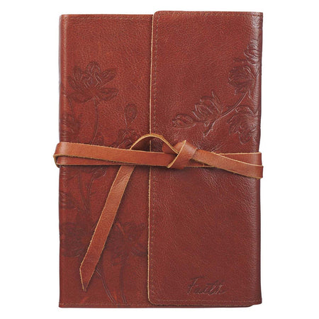 Wings Like Eagles Steel Gray Faux Leather Journal with Zipper Closure - Isaiah 40:31