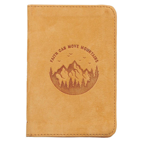 Faith Can Move Mountains Pocket-sized Full Grain Leather Journal