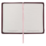 Walk By Faith Beet Red Faux Leather Classic Journal with Zippered Closure - 2 Corinthians 5:7