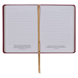 Trust in the LORD Golden Leaf Burgundy Faux Leather Handy-size Journal - Proverbs 3:5