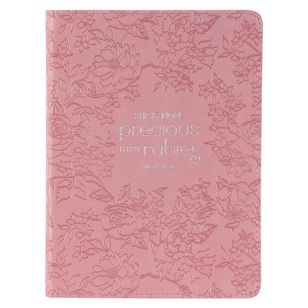 First My Mother Pink Peony Large Wirebound Journal
