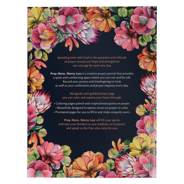 Pray More Worry Less Coloring Prayer Journal - KI GIFTS