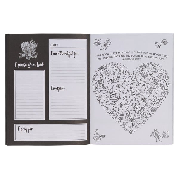 Pray More Worry Less Coloring Prayer Journal - KI GIFTS
