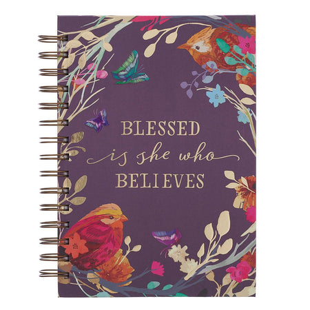 With God All Things are Possible Large Wirebound Journal with Elastic Closure - Matthew 19:26