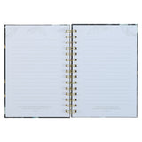Find Refuge Black and Gold Feather Large Wirebound Journal - Psalm 91:4