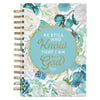 Journal: Be Still and Know That I Am God Blue Floral (Psalm 46:10)