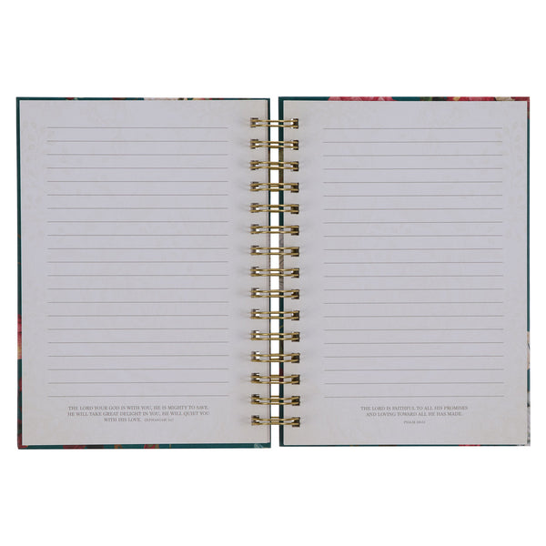 All Things are Possible Teal Tourmaline Wirebound Journal - Matthew 19:26