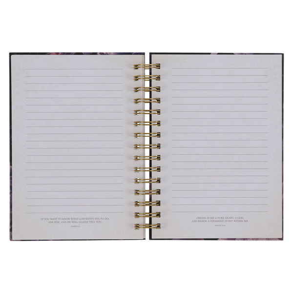 His Mercies are New Amethyst Purple Wirebound Journal - Lamentations 3:22-23